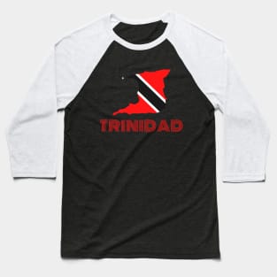 Trinidad map and flag tourism Baseball T-Shirt